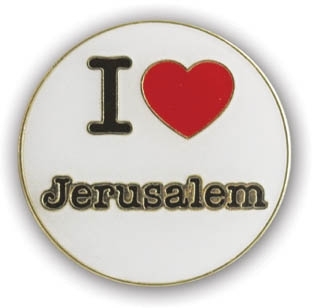 Ansteckpin "I love Jerusalem"